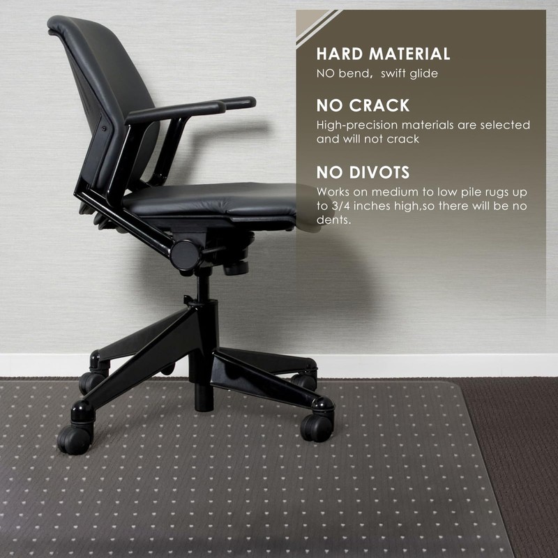 Azadx Heavy Duty Office Chair Mat for Carpet 32" x