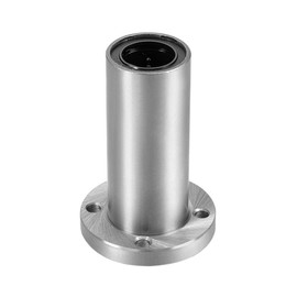 sourcing map 1pc LM20UU Extra Long Round Flange Linear Ball Bearing, 20mm Bore Dia, 32mm OD