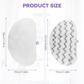 Replacement Mop Pads for Bissell Symphony Pet All-in-One Vacuum and Steam Mop 1132 1543 1652 Series 1252 1543A 1543T 11321 11326 11328 1132A 1132M 1132P 1132Q 1132X 1530 1632 2747A - 4 Scrub + 4 Soft