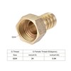 sourcing map Brass Barb Hose Fitting Connector Adapter 19mm Barbed