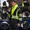 Hi Vis Rain Jacket for Men,Waterproof Class 3 Safety Rain