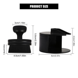 Tire Shine Brush Tire Dressing Brush, Black Reusable Tire Applicator Brush High Density Soft Hair Tire Shine Applicator Brush Portable Car Brush with Holder for Car Tire