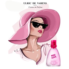 ULRIC DE VARENS - Eau de Parfum Mini Love - Floral and Fruity - Women's Perfume - Spray - Made in France - 25 ml