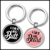 White Fang AZ375 Keychain, Couple, Humor Message, Gift, Stylish, Men's,