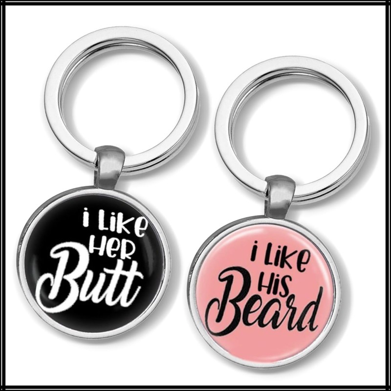 White Fang AZ375 Keychain, Couple, Humor Message, Gift, Stylish, Men's,