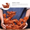 Baluue Creative Chinese Dragon Ornament Wooden Dragon Statue Decor for
