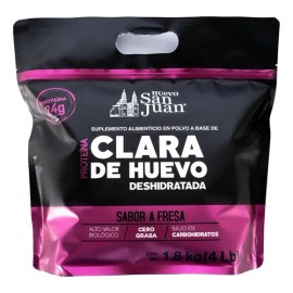 Proteína De Clara De Huevo San Juan Sabor Fresa 4 Lb.