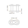 sourcing map 2Pcs #100H/ DIN/ISO 20AH Chain Master Connector Link