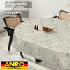 ANRO Oilcloth Tablecloth Wax Tablecloth Washable Garden Tablecloth Round Oval