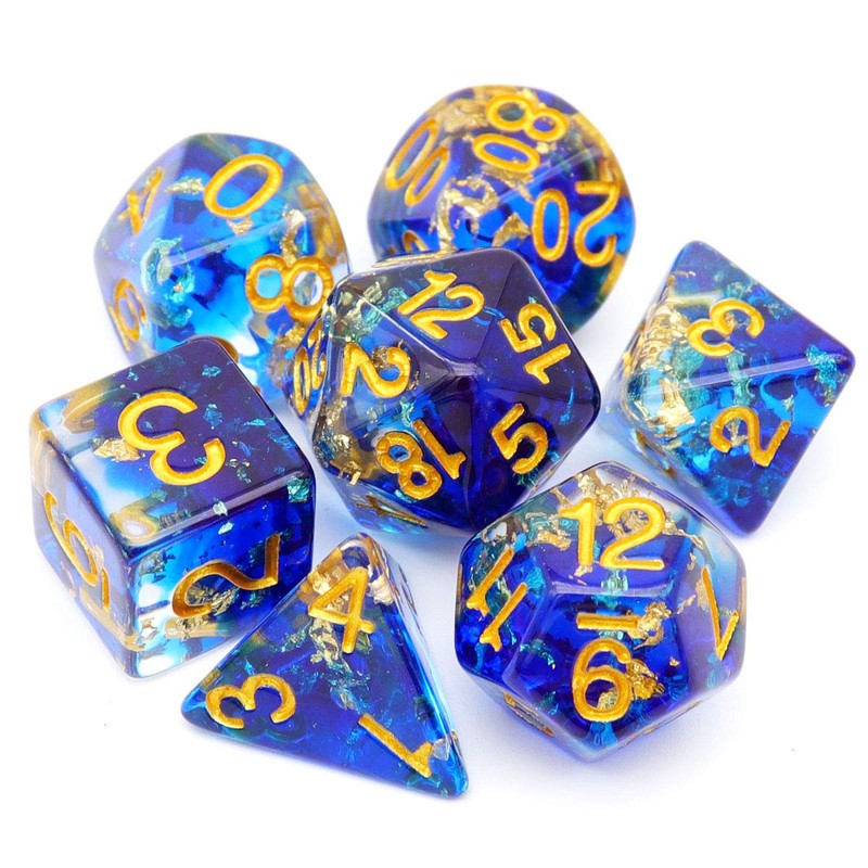 Haxtec DND Dice Set 7PCS Polyhedral Dice Compatible with Dungeons