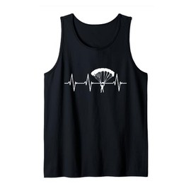 Skydiving Apparel Skydiver Heartbeat Parachuting Tank Top