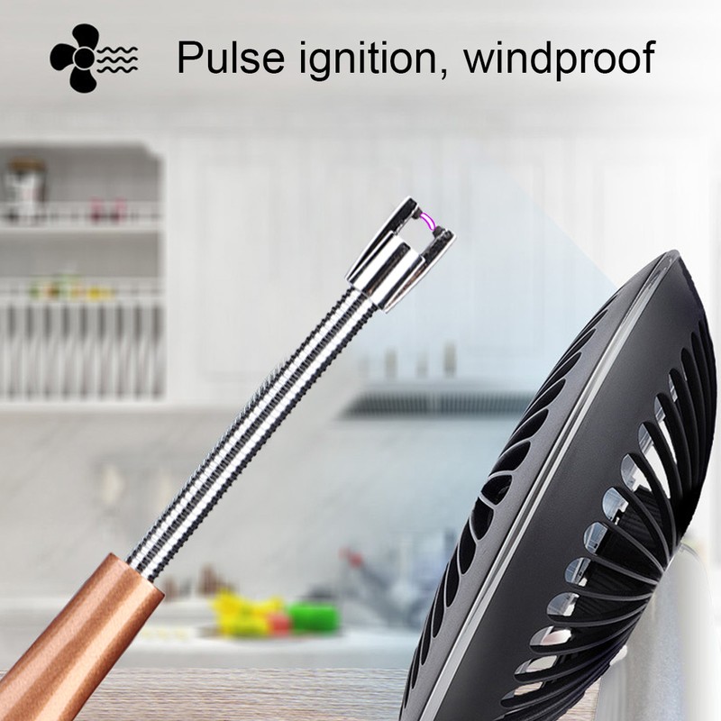 Windproof Pulse Ignition Portable BBQ Lighter Barbecue Lighter with Battery