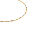 Barzel 18K Gold Plated Multi Stone Crystal Baguette Necklace for