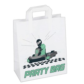 AK Giftshop Go Kart Karting Party Bags Goody Loot Treat Gift Bags (Pack of 6)