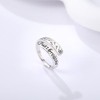 Anillo de plata de ley 925 con texto en inglés