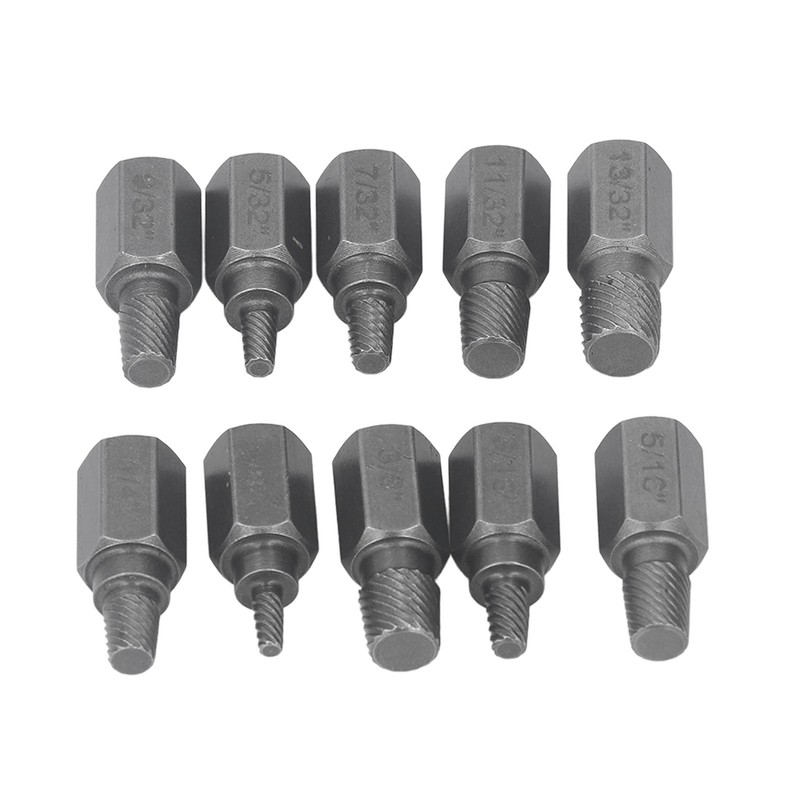 10Pcs Damaged Screw Extractor Hex Bolt Stud Remover Removal Tool