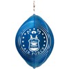 SWEN Products US Air Force Circle Swirly Metal Wind Spinner