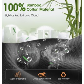 LC-dolida Bamboo Cotton Bluetooth Sleep Mask, 2 in 1 3D Soft Sleep Mask with Sleep Headphones, Sleep Eye Mask with Timming Setting, Blackout Sleeping Mask for Side Sleepers, Women Men, Black