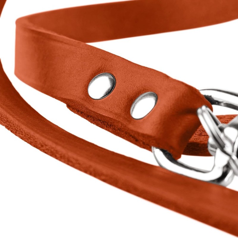 HUNTER Training leash, 16/200 Soft genuine cow leather, cognac