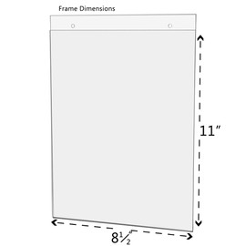 20 Pack Wall Sign Holder with 2 Predrilled Holes and Hanging Hardware for 8.5" x 11" Ads and Flyers in Banks and Financial Institutions Clear Acrylic No Assembly by Marketing Holders