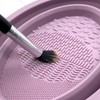 Purple Makeup Brush & Puff Cleaning Pad Puff Cleaning 10ea