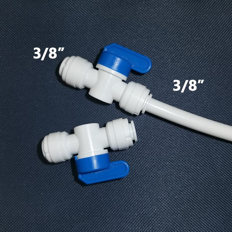 Malida 3/8"x3/8" Tube Ball Valve Quick Connect Shut Off for