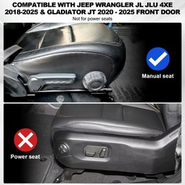 CALBEAU Metal Front Door Pocket Storage Box for Jeep Wrangler JL JLU 4XE 2018-2025 and Gladiator JT 2020-2025, 2 PCS Saggy Net Replacement for Driver and Passenger Doors (Not for Power Seats)