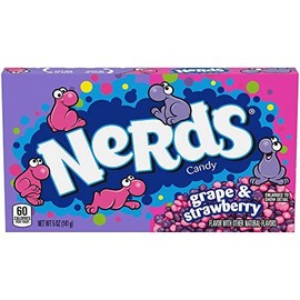 Nerds HEALTH SMART Caja de vídeo de uva y fresa de Nerds, 5 onzas (paquete de 2)