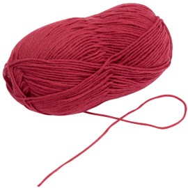 AERZETIX - C74566 - 100g ball of knitting yarn - raspberry red - 51% acrylic 49% wool - crochet needles making haberdashery clothes chenille