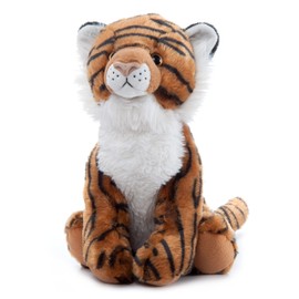 The Petting Zoo Tiger Stuffed Animal Plushie, Gifts for Kids, Wild Onez Zoo Animals, Tiger Plush Toy 12 inches