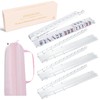 ZIMOPONG Mahjong Racks with Magnetic Pushers 17.5inch, 4 PCS, Clear