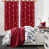 FRAMICS Christmas Curtains for Living Room, Gold Snowflake Foil Print