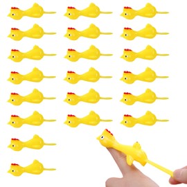 20 PCS Catapults Slingshot Rubber Chicken Toys, Novelty Fidgets Toys for Kids Stress Flying Toys Inside Out Toys , Funny Stocking Party Bags Fillers, Girls and Boys Birthday Gifts