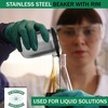 Edu-Labs Stainless Steel Beaker with Rim - Low-Form Beakers for