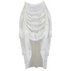Hengzhifeng Women Steampunk Pirate High-Low Lace Skirt (M,White)