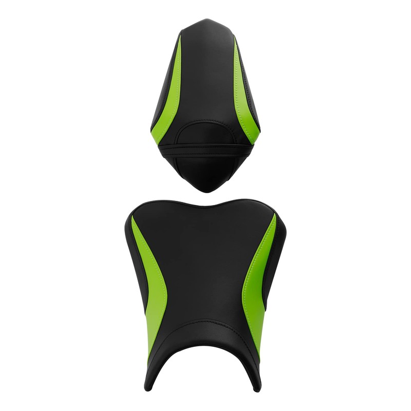TCMT Black & Green Driver Passenger Seats Fit For Kawasaki