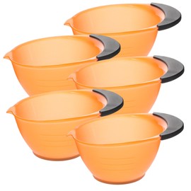 Gatuida 5pcs Hair Dye Mixing Bowls with Handle Non Slip PP and Abs Material Salon Hair Color Bowls and Toner Mixing Supplies