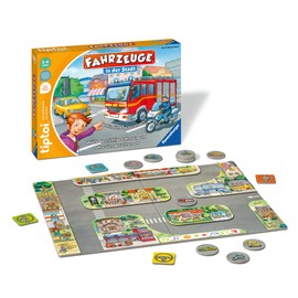 Ravensburger tiptoi Spiel 00127 Vehicles in the City Educational Game from 3 Years, Educational Assignment Game for Boys and Girls, for 1-4 Players