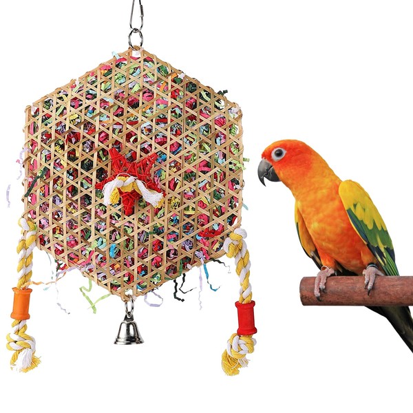 Bird Toys Bird Parrot Toy,Random colour Bird Rope Perch with