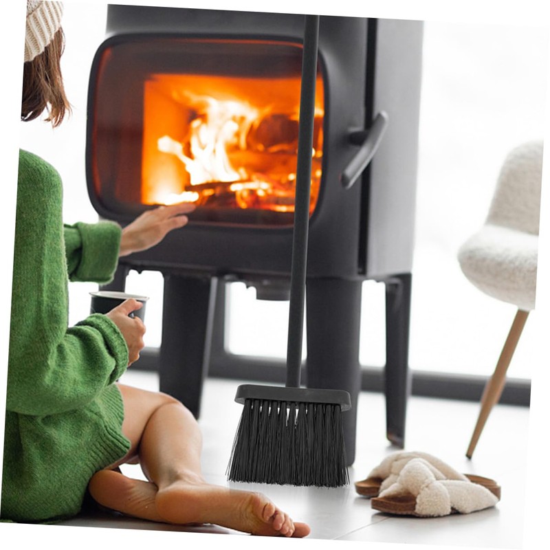 KOMBIUDA European Style Handheld Fireplace Brush Replacement Head with Ergonomic