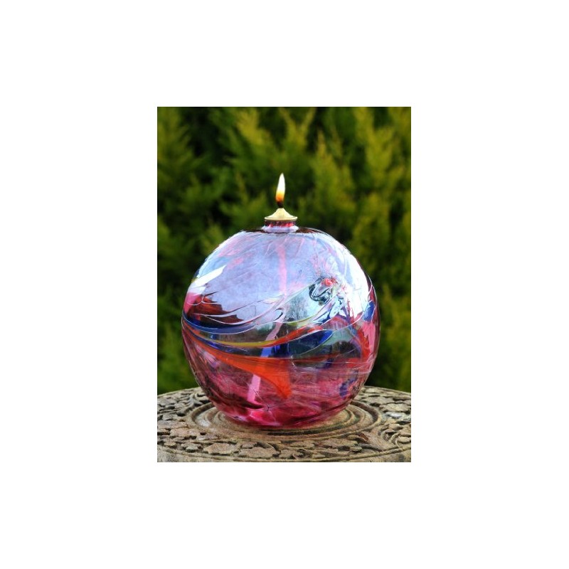 D&J Glassware Friendship Oil Lamp (Blue)