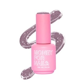 Money For Nails Soak Off UV LED Gel Nail Polish - Wears Up To 3 Weeks - Chip Resistant, No Peeling, Vegan Formula, 15mL (Crystal Clear)