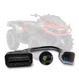 AMHTDOL OBD2 Adapter for BRP 6 Pin to 16 Pin Obd Diagnoatic Cable,Obd1 6pin to OBDii 16pin Connector Fits Bombardier ATV UTV Vehicles Include Can-Am and Motorcycle,Work with ELM327 Scanner Code Reader