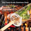 Rolling Grill Baskets, 304 Stainless Steel Nesting Grilling Basket with