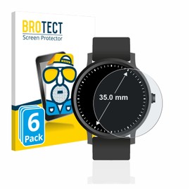 brotect 6x Anti-Glare Screen Protector Compatible with Watches (Circular Round, Diameter: 35 mm) Matte Screen Protector Film, Anti-Reflection, Anti-Fingerprint