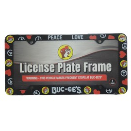 Buc-ee's Auto Vehicle Car Truck Accessories - Sunshade - Window Screen - Cup Coasters - Trash Can - License Plate Frame - Charms - Beaver Logo - Interior (Licence Plate Frame)