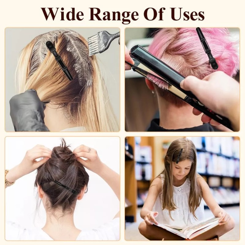 INDUSTRIAL 24 Pcs Cocodrilo Antideslizantes Pinzas Para Cabello Fijas