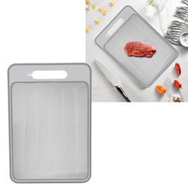 Cutting Board, Multifunction Thick Chopping Board Meat Cutting Board Rapid Defrosting Tray Cutting Boards Defrosting Tray (Grey)