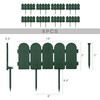 Evelyne Garden Border Edging: Wooden Fence Design - 8pcs Green