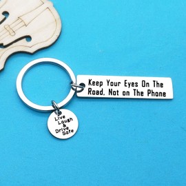 Ximalun Drive Safe Keyring New Driver Gifts Keep Your Eyes On The Road Keyring Gifts for Boyfriend Husband Valentines Gifts Fathers Day Gift Christmas Birthday Gifts for Dad Daughter Son Teen Driver